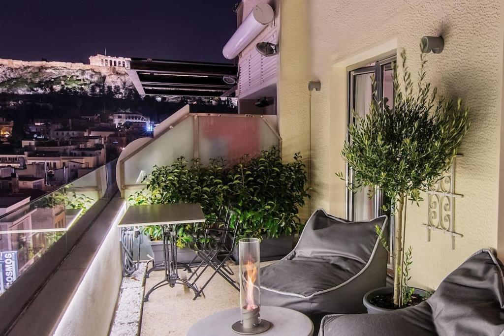 Апартаменты Heated Plunge Pool & Firepit Acropolis Penthouse Афины Экстерьер фото